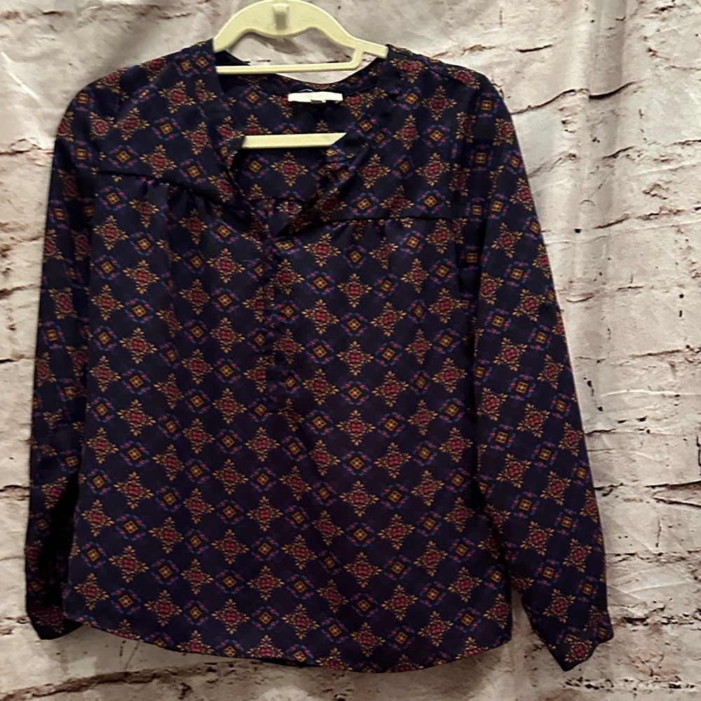 Skies Are Blue Multicolor Floral Blouse